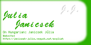 julia janicsek business card
